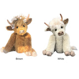 Highland Cattle Plush Doll Plush Cattle Toys Fluffy Cow Plush Pet Cow Toys - Low Angle