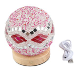 USB Charging Touch Tri Color Endless Dimming Baroque Nightlight Charging Table Lamp Decorative Glass Lamp