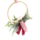 Metal Garland Wedding Bridesmaids Hand Silk Flower Garland Home Decoration Lintel Garland - Front View