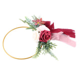 Metal Garland Wedding Bridesmaids Hand Silk Flower Garland Home Decoration Lintel Garland