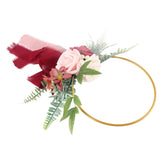 Metal Garland Wedding Bridesmaids Hand Silk Flower Garland Home Decoration Lintel Garland