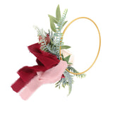 Metal Garland Wedding Bridesmaids Hand Silk Flower Garland Home Decoration Lintel Garland