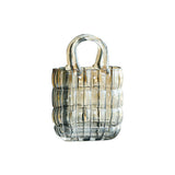 Glass Vase Transparent Hand Basket Living Room Flower Arrangement Creative Bag Fish Tank