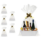Empty Gift Basket with Handles Sturdy Tray Wine Gift Basket Party Favors Basket for Graduation Birthday Wedding