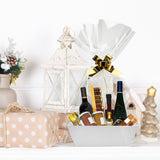 Empty Gift Basket with Handles Sturdy Tray Wine Gift Basket Party Favors Basket for Graduation Birthday Wedding