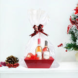 Empty Gift Basket with Handles Sturdy Tray Wine Gift Basket Party Favors Basket for Graduation Birthday Wedding