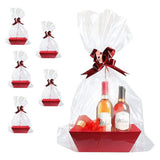 Empty Gift Basket with Handles Sturdy Tray Wine Gift Basket Party Favors Basket for Graduation Birthday Wedding
