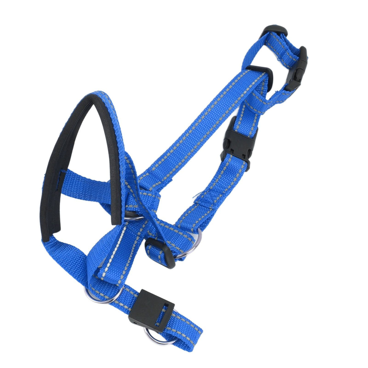 Dog Head Collar Breathable Dog Head Harness Dog Mouth Cover with Adjustable Strap for Outdoor Blue XL