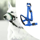 Dog Head Collar Breathable Dog Head Harness Dog Mouth Cover with Adjustable Strap for Outdoor Blue XL - Extra Image