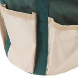 Round Garden Tools Bag 6 Pockets Oxford Cloth Gardening Tool Storage Tote for Men Women Gardener Green with Cream Color - Extra Image