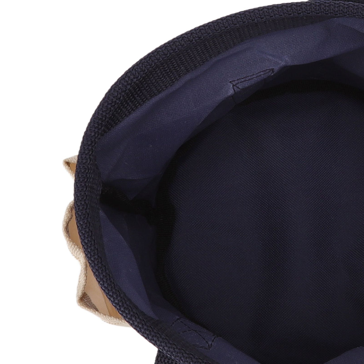 Round Garden Tools Bag 6 Pockets Oxford Cloth Gardening Tool Storage Tote for Men Women Gardener Dark Blue with Cream Color