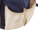 Round Garden Tools Bag 6 Pockets Oxford Cloth Gardening Tool Storage Tote for Men Women Gardener Dark Blue with Cream Color - Extra Image