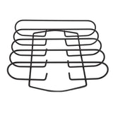BBQ Rib Rack Iron Non Stick Grilling Rib Stand Black Barbecue Grill for Steak Lamb Chops Outdoor - Side View