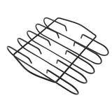 BBQ Rib Rack Iron Non Stick Grilling Rib Stand Black Barbecue Grill for Steak Lamb Chops Outdoor
