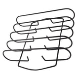 BBQ Rib Rack Iron Non Stick Grilling Rib Stand Black Barbecue Grill for Steak Lamb Chops Outdoor