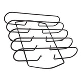 BBQ Rib Rack Iron Non Stick Grilling Rib Stand Black Barbecue Grill for Steak Lamb Chops Outdoor