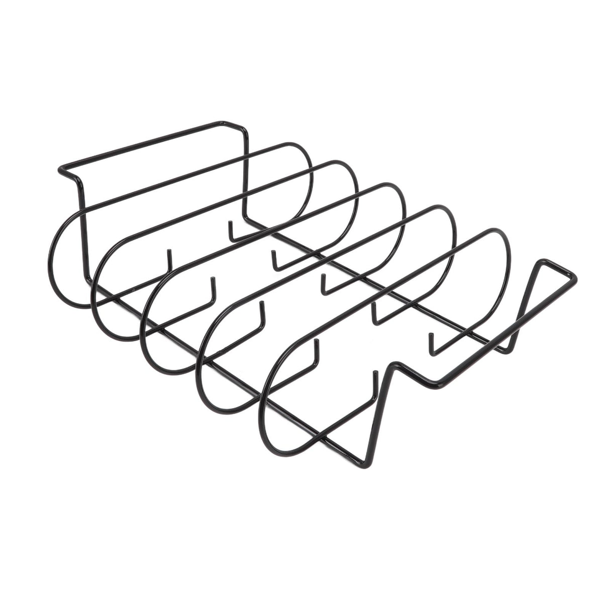 Rib Rack Iron Roasting Stand for Smoking and Grilling Holds Up to 4 Ribs for Outdoor BBQ Accessories