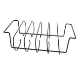 Rib Rack Iron Roasting Stand for Smoking and Grilling Holds Up to 4 Ribs for Outdoor BBQ Accessories - Side View