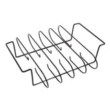 Rib Rack Iron Roasting Stand for Smoking and Grilling Holds Up to 4 Ribs for Outdoor BBQ Accessories