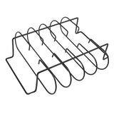 Rib Rack Iron Roasting Stand for Smoking and Grilling Holds Up to 4 Ribs for Outdoor BBQ Accessories