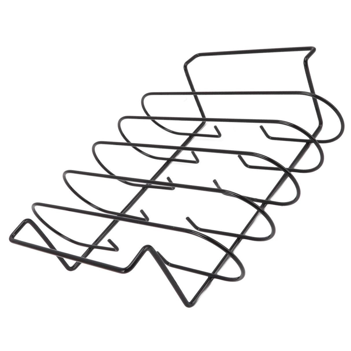 Rib Rack Iron Roasting Stand for Smoking and Grilling Holds Up to 4 Ribs for Outdoor BBQ Accessories