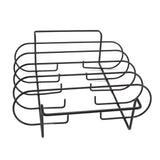 Rib Rack Iron Roasting Stand for Smoking and Grilling Holds Up to 4 Ribs for Outdoor BBQ Accessories
