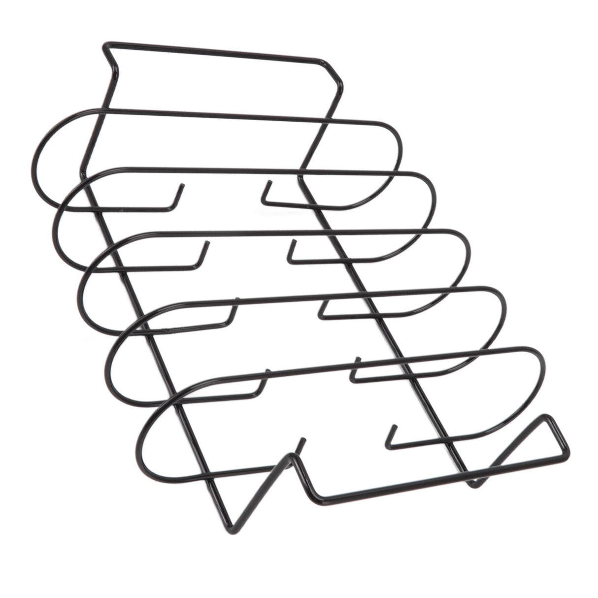 Rib Rack Iron Roasting Stand for Smoking and Grilling Holds Up to 4 Ribs for Outdoor BBQ Accessories