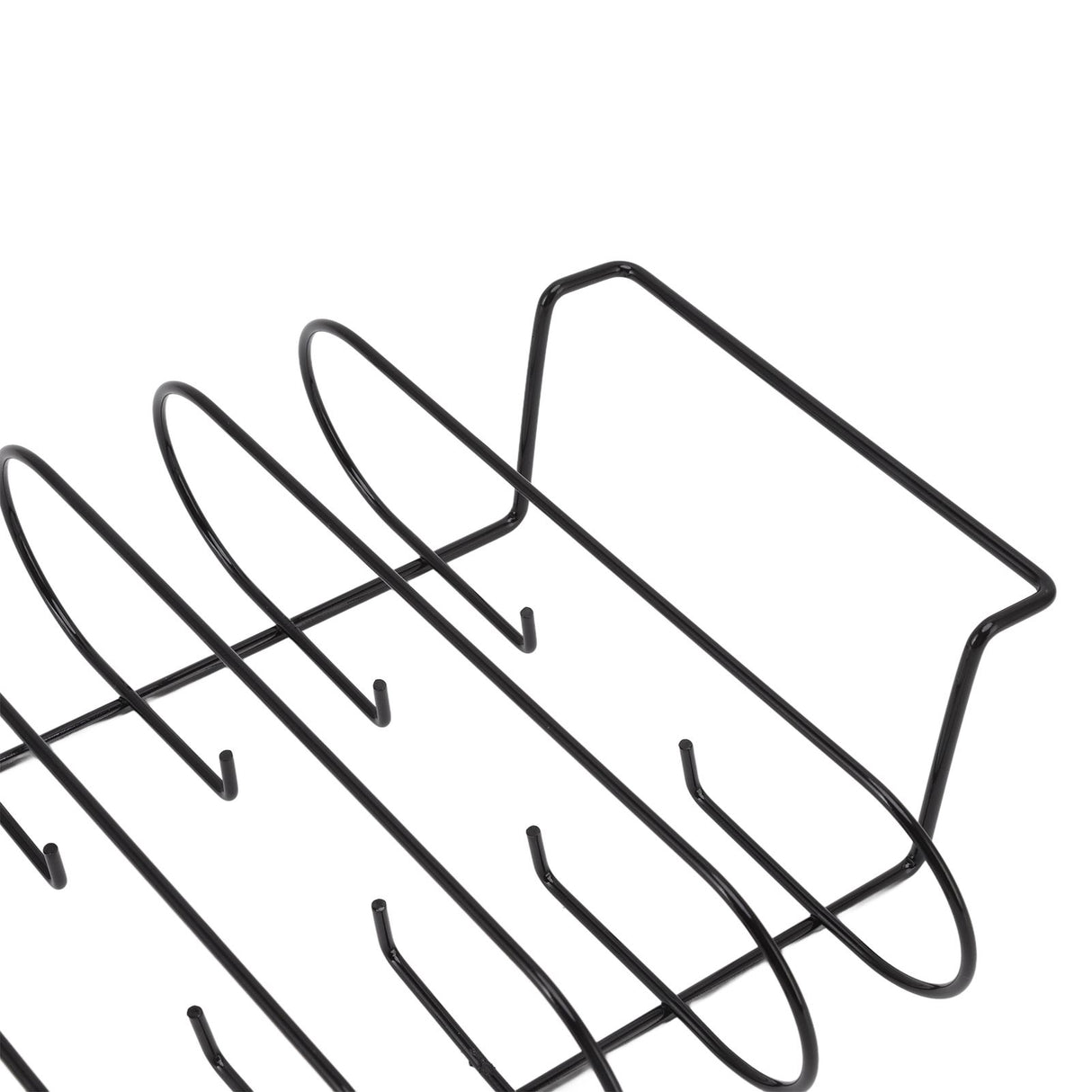 Rib Rack Iron Roasting Stand for Smoking and Grilling Holds Up to 4 Ribs for Outdoor BBQ Accessories
