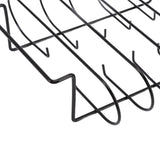 Rib Rack Iron Roasting Stand for Smoking and Grilling Holds Up to 4 Ribs for Outdoor BBQ Accessories