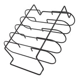 Rib Rack Iron Roasting Stand for Smoking and Grilling Holds Up to 4 Ribs for Outdoor BBQ Accessories