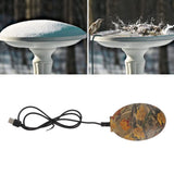 Bird Bath Deicer Thermostatically Controlled Winter Birdbath Water Heater for Outdoor Garden Courtyard Colorful