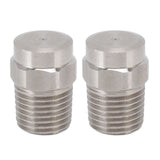 2PCS Misting Nozzle G1/4 Male Thread Flat Head Stainless Steel Atomization Sprayer for Garden Watering