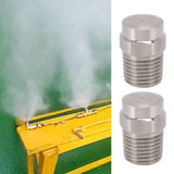 2PCS Misting Nozzle G1/4 Male Thread Flat Head Stainless Steel Atomization Sprayer for Garden Watering