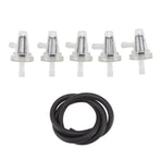 Fuel Filter Kit 90 Degrees Right Angle Inline Fuel Filter for DT100 DT125 DT175 BW350 BW50 BW80 1/4 6mm 7mm