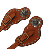 1 Pair Spur Strap Western Retro Horse Spur Strap with Buckle for Horse Training Protective Equipment Brown - Extra Image