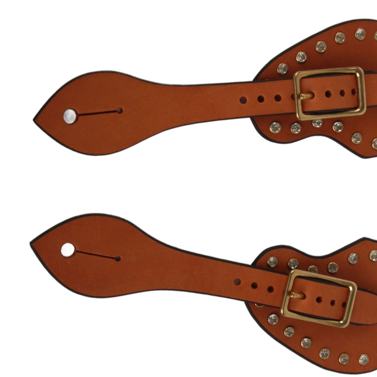 1 Pair Spur Strap Western Retro Horse Spur Strap with Buckle for Horse Training Protective Equipment Brown