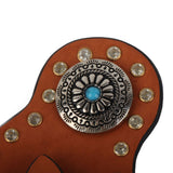 1 Pair Spur Strap Western Retro Horse Spur Strap with Buckle for Horse Training Protective Equipment Brown - Extra Image