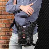 Motorcycle Leg Bag Portable Waterproof Nylon Waist Pack Outdoor Cycling Cross Chest Bag