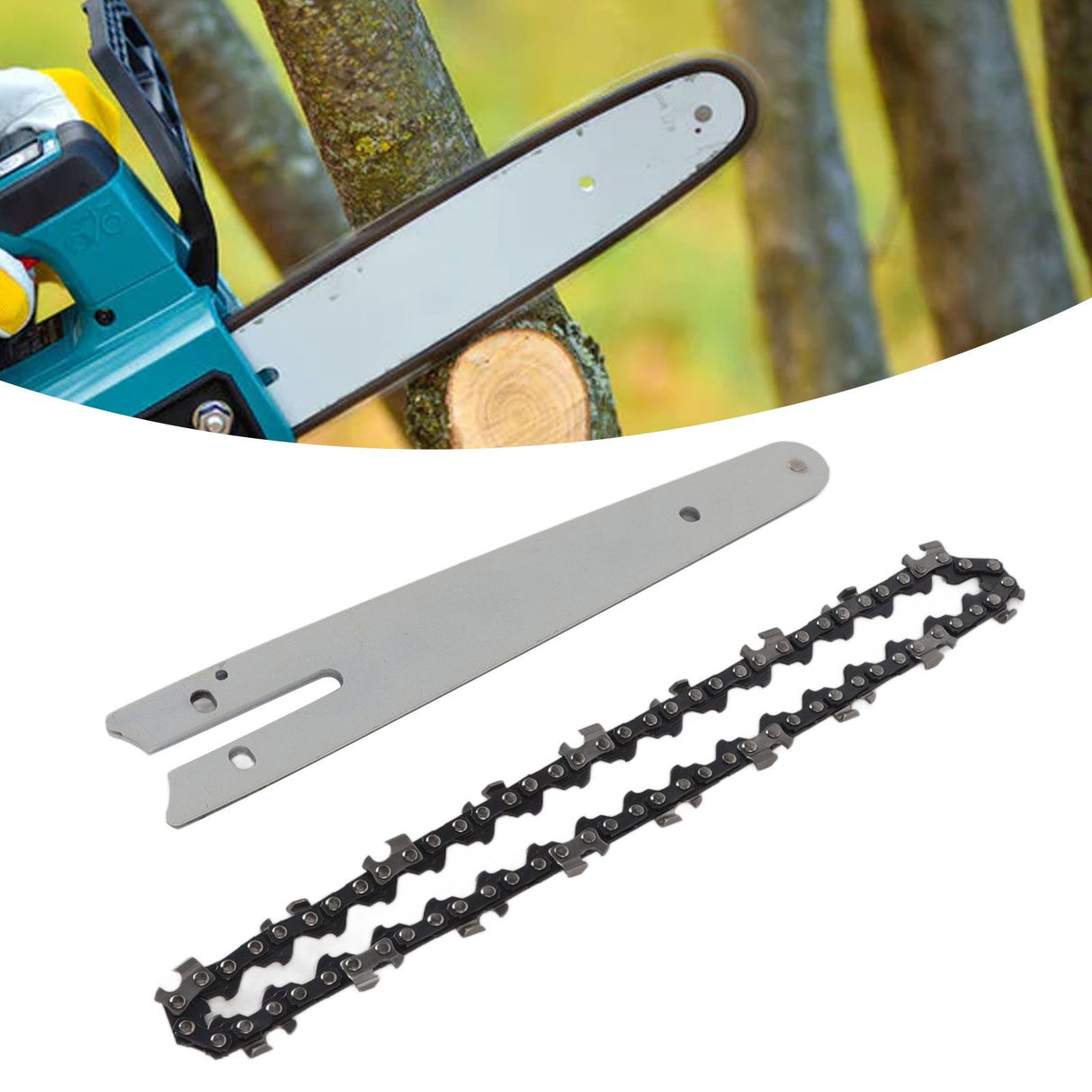 6 Inch Chains Replacement and 6 Inch Chainsaw Guide Plate for Electric Saw Parts Wood Cutting Accessories