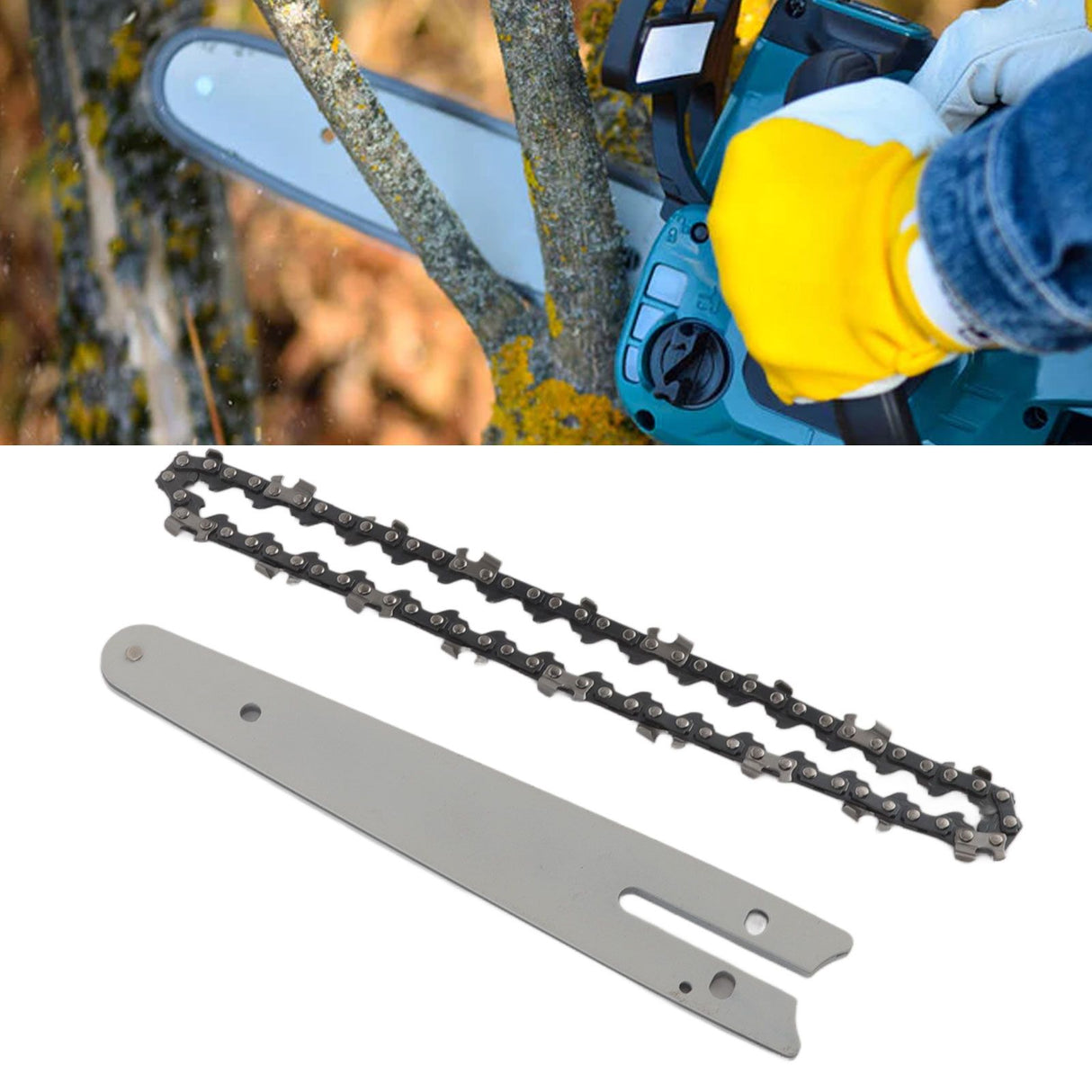 6 Inch Chains Replacement and 6 Inch Chainsaw Guide Plate for Electric Saw Parts Wood Cutting Accessories
