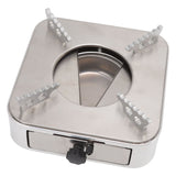 Alcohol Stove Stainless Steel Silver One Piece Design Drawer Structure Spirit Burner for Home Hiking