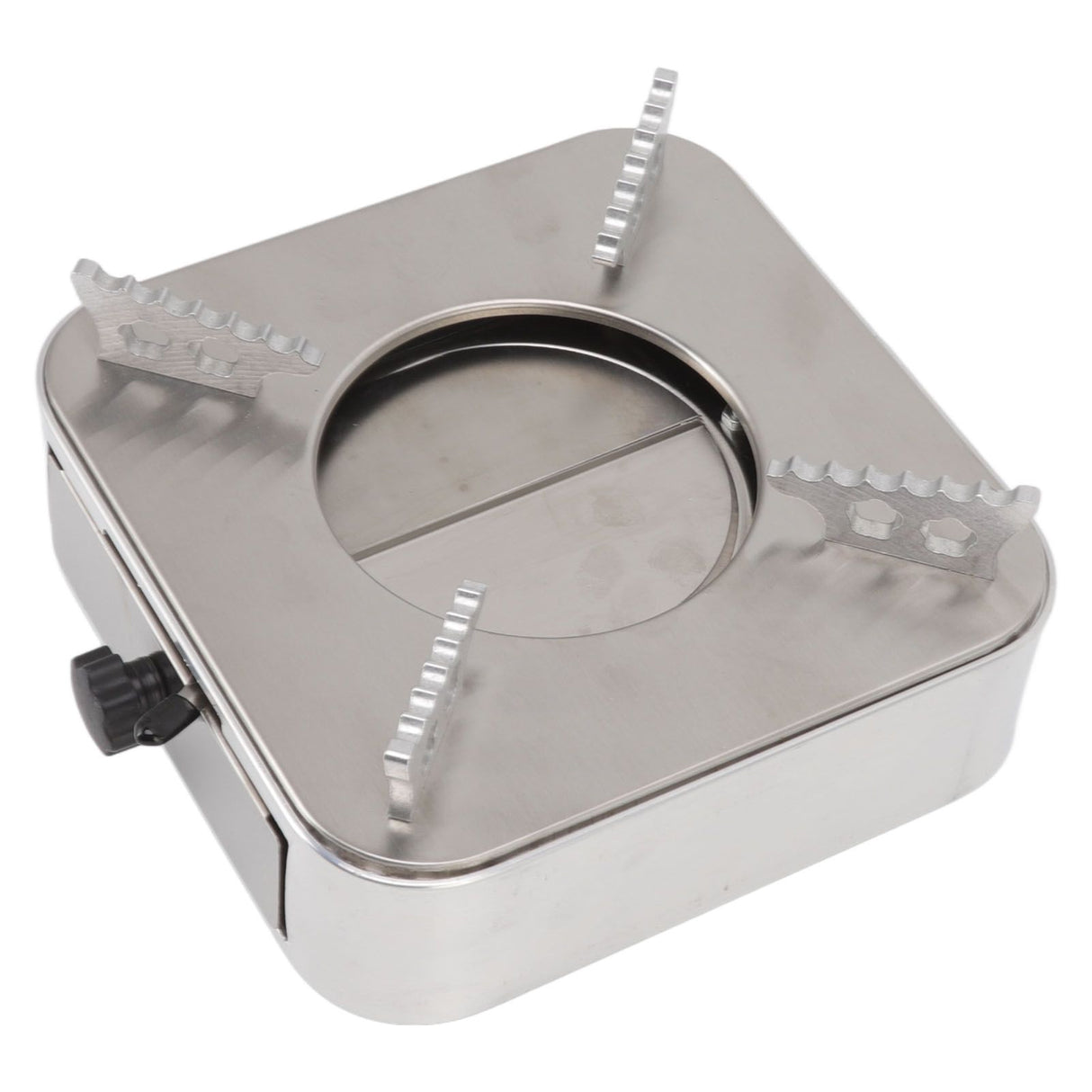 Alcohol Stove Stainless Steel Silver One Piece Design Drawer Structure Spirit Burner for Home Hiking