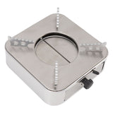 Alcohol Stove Stainless Steel Silver One Piece Design Drawer Structure Spirit Burner for Home Hiking - 45-Degree Angle