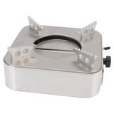 Alcohol Stove Stainless Steel Silver One Piece Design Drawer Structure Spirit Burner for Home Hiking - Rear View