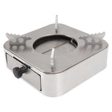 Alcohol Stove Stainless Steel Silver One Piece Design Drawer Structure Spirit Burner for Home Hiking