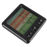 Indoor Thermometer Digital Color Screen Alarm Temperature Humidity Monitor Bedside Clock for Home Black