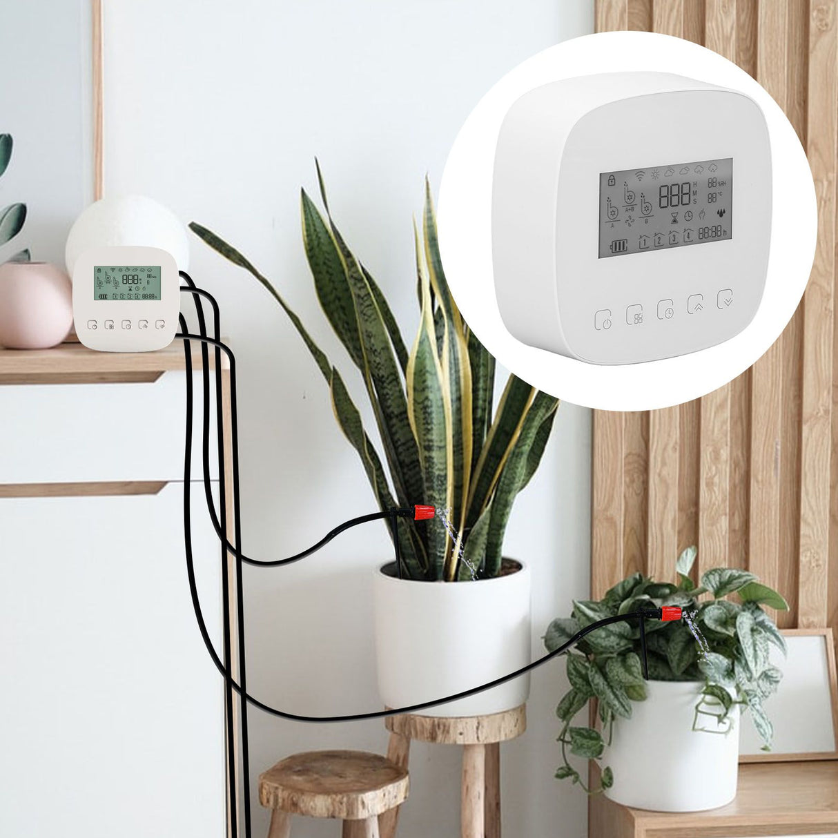 Automatic Drip Irrigation Kit Smart APP WiFi Programmable Timing Irrigaition System Automatic Garden Plants Watering Device