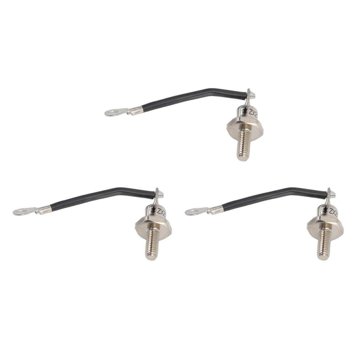 3PCS 25A ZX25 12 Diesel Generator Diode Small Portable Rectifier Diode Replacement Accessories Parts Negative Black Line