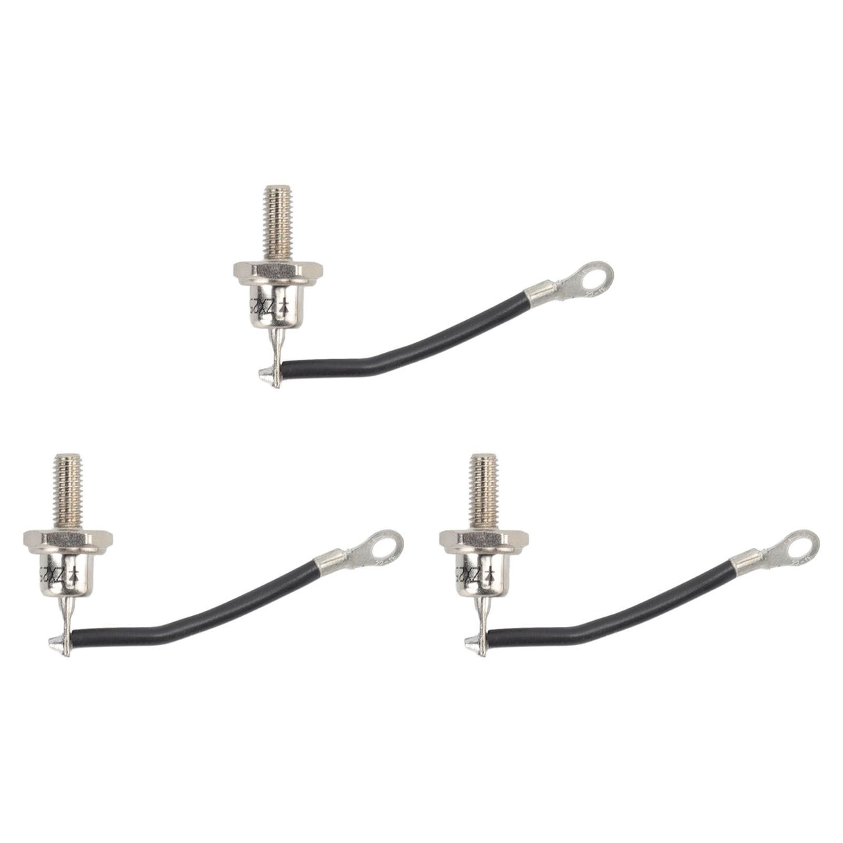 3PCS 25A ZX25 12 Diesel Generator Diode Small Portable Rectifier Diode Replacement Accessories Parts Negative Black Line