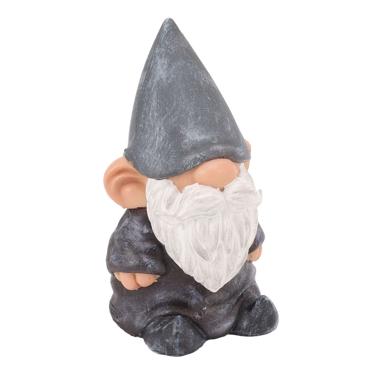 Garden Gnome Resin Structure Stable Bottom Retro Style Gnome Figurine for Patio Porch Decorations Pointed Head Brown